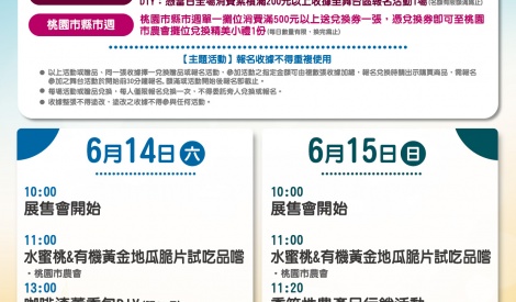 6/14-6/15 桃園市咖啡暨農特產品展售活動