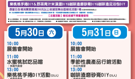 5/30-5/31 桃園市咖啡暨農特產品展售活動
