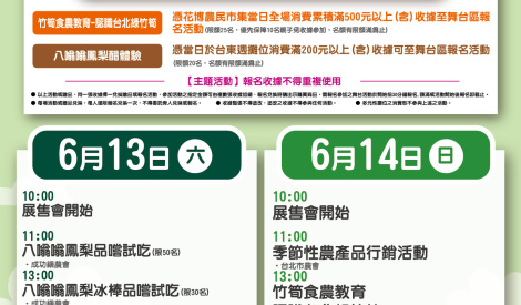 6/13-6/14 臺東縣八嗡嗡鳳梨暨農特產品行銷活動